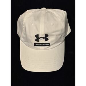 Under Armour Branded Cap Hat UA Free Fit Strap back White One Size Fits Most NEW